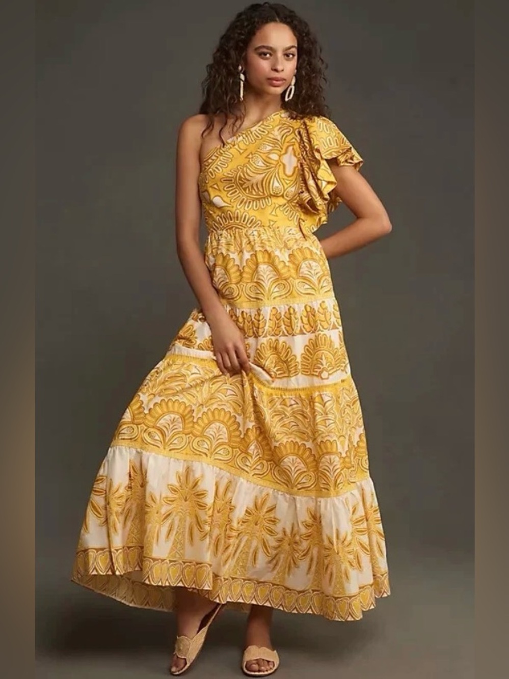 NWT Farm Rio Ainika One Shoulder Maxi Dress